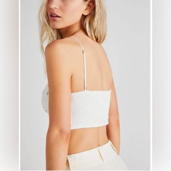 Free People Intimately Fp Adella Longline Bralette In White Free People Intimately Fp Adella Longline Bralette In White